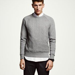 7Diamonds Quilted Sweatshirt - Gray - Men's Medium